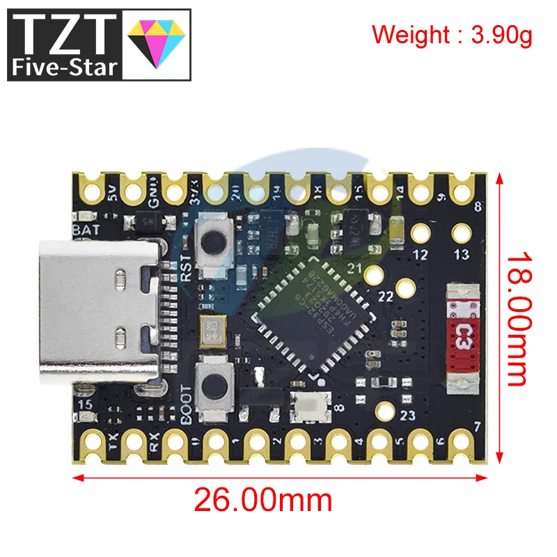 TZT ESP32-C6 SuperMini Development Board Microcontroller Programming Learning Controller Core Board