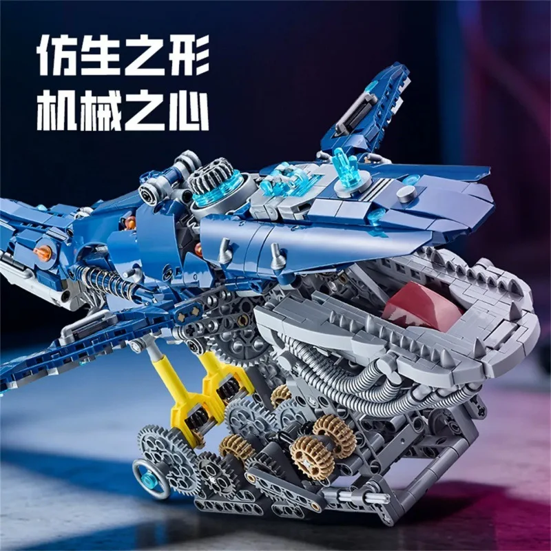 2026 New Mechanical Sea Animals Building Blocks Friends DIY Movable Whale Creative Technical MOC Desktop Decor Holiday Gift view 5