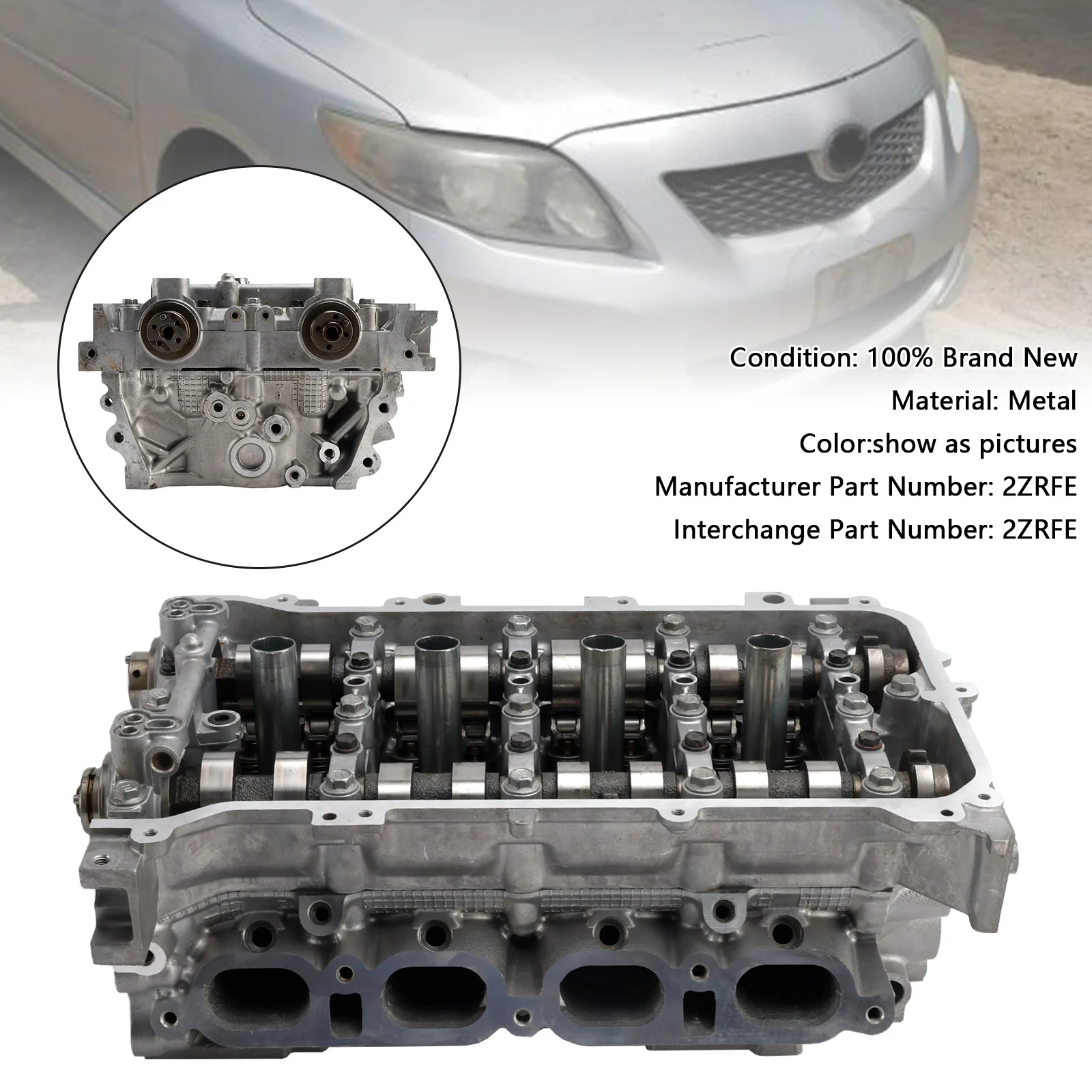 

Areyourshop 2ZRFE Cylinder Head for Toyota MATRIX COROLLA 1.8L 2009 2010 2011 2012 2013 2014 2015 2016 2017 2018