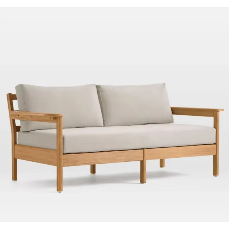 Acqualina Resort and Residences Solid Teak Wood Outdoor Sofa Set Minimalist
