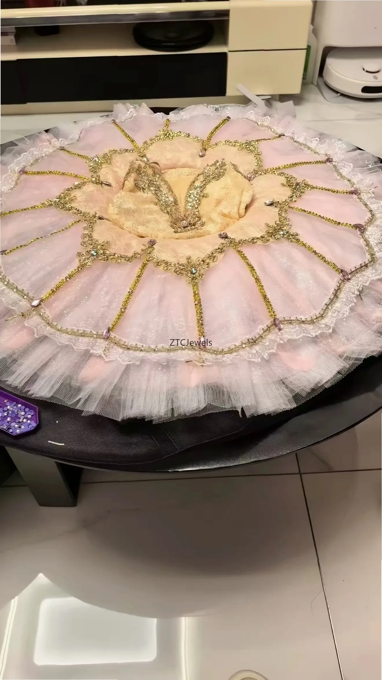 Professional Ballet Tutu Costume for Women Girls Adults Ballerina Performance Dance Dress with Skirt - view 5