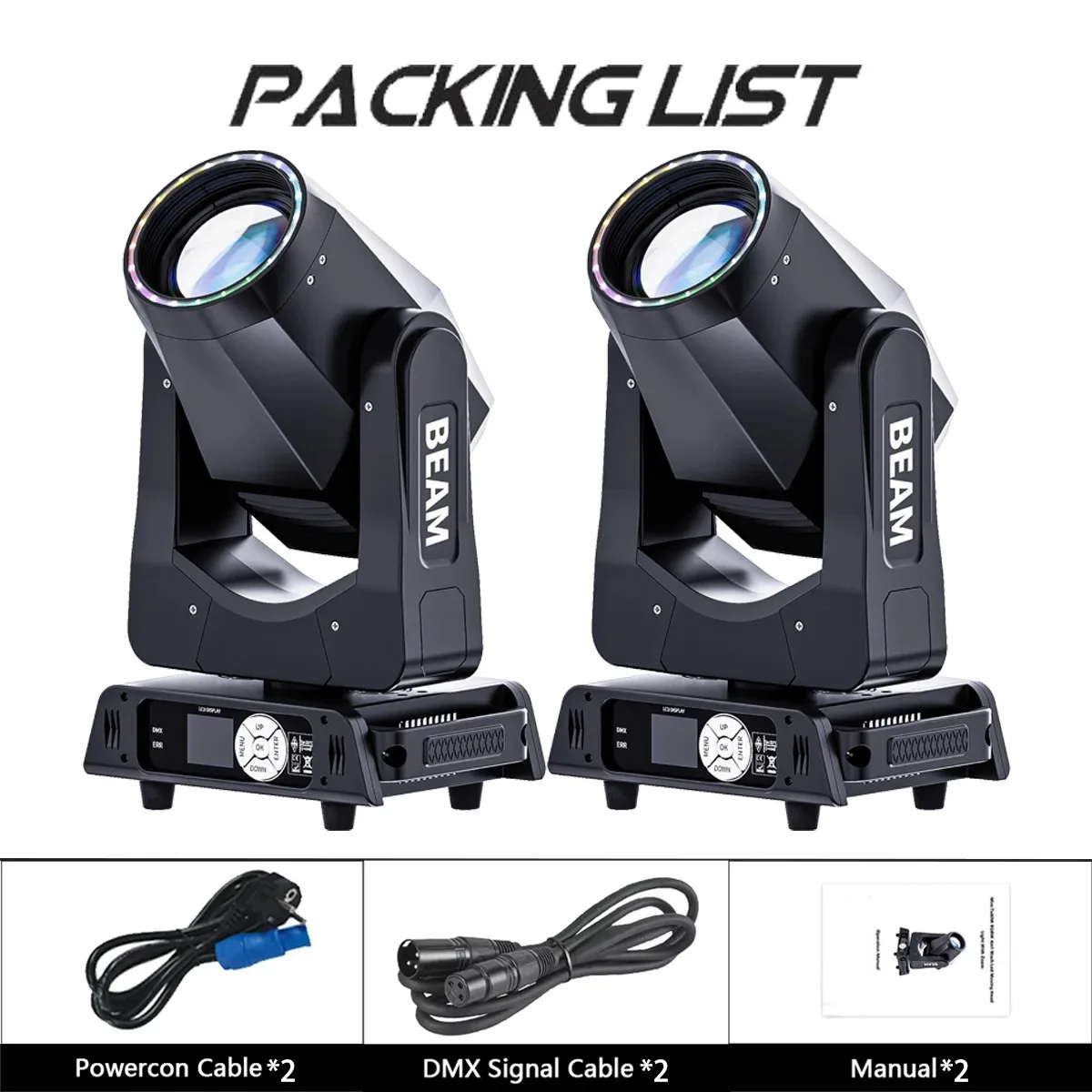 ไฟดิสโก้แบบเคลื่อนที่ 2 ชิ้น 450 วัตต์ ครึ่งสี DMX512 บีม สโตรบ โกโบ ชาร์ปปี้ สปอตไลท์ สำหรับเวที ดีเจ งานอีเว้นท์ ไนต์คลับ ปาร์ตี้ งานแต่งงาน