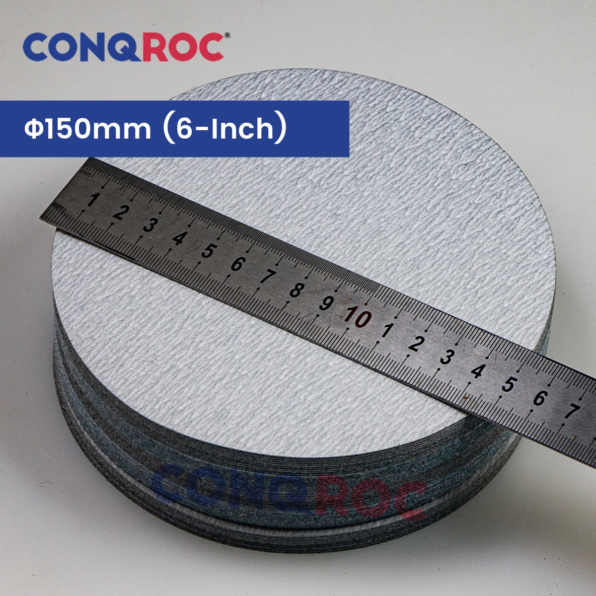 100 Stück 150 mm Schleifscheiben, weißes, geschmolzenes Aluminiumoxid, 6 Zoll Trockenschleifpapier, Klettverschluss, Körnung 60–1000
