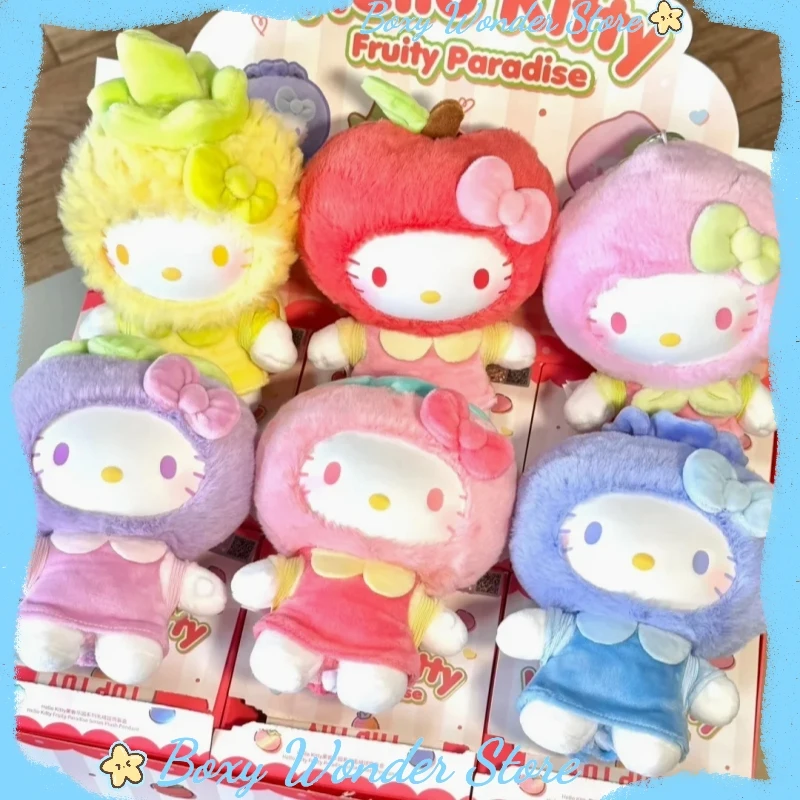 

Аутентичная серия Sanrio Hello Kitty Fruity Paradise, слепая коробка, милая кукла, изысканные игрушки, модные фигурки, украшение для рабочего стола