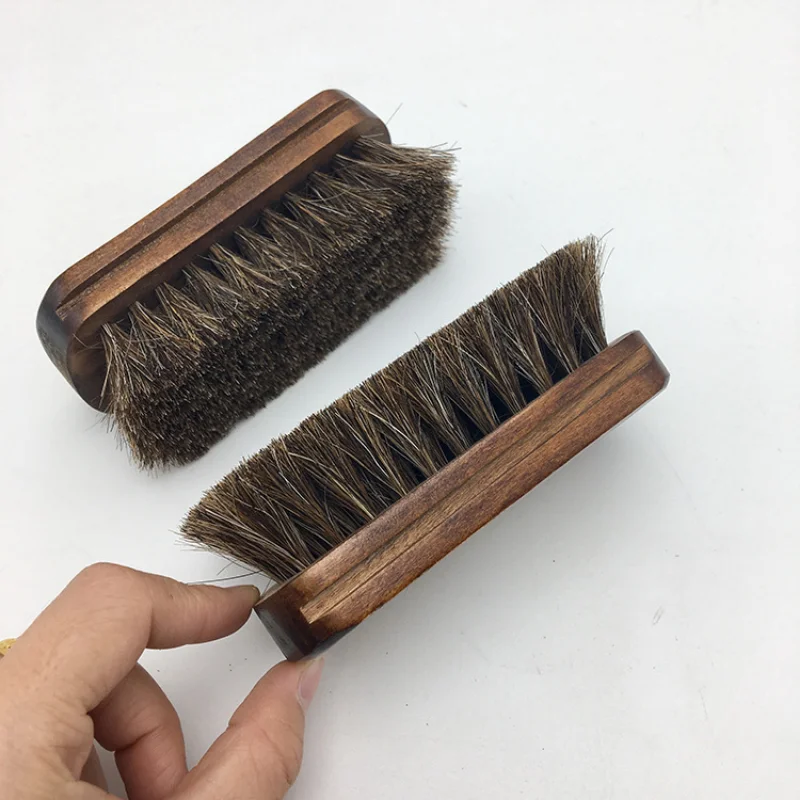 Grinding Horse Hair Shoes Cleaner Pony Brush Polishing Tools Attachment Black Care Felt Boots Cream Household Helper New Items