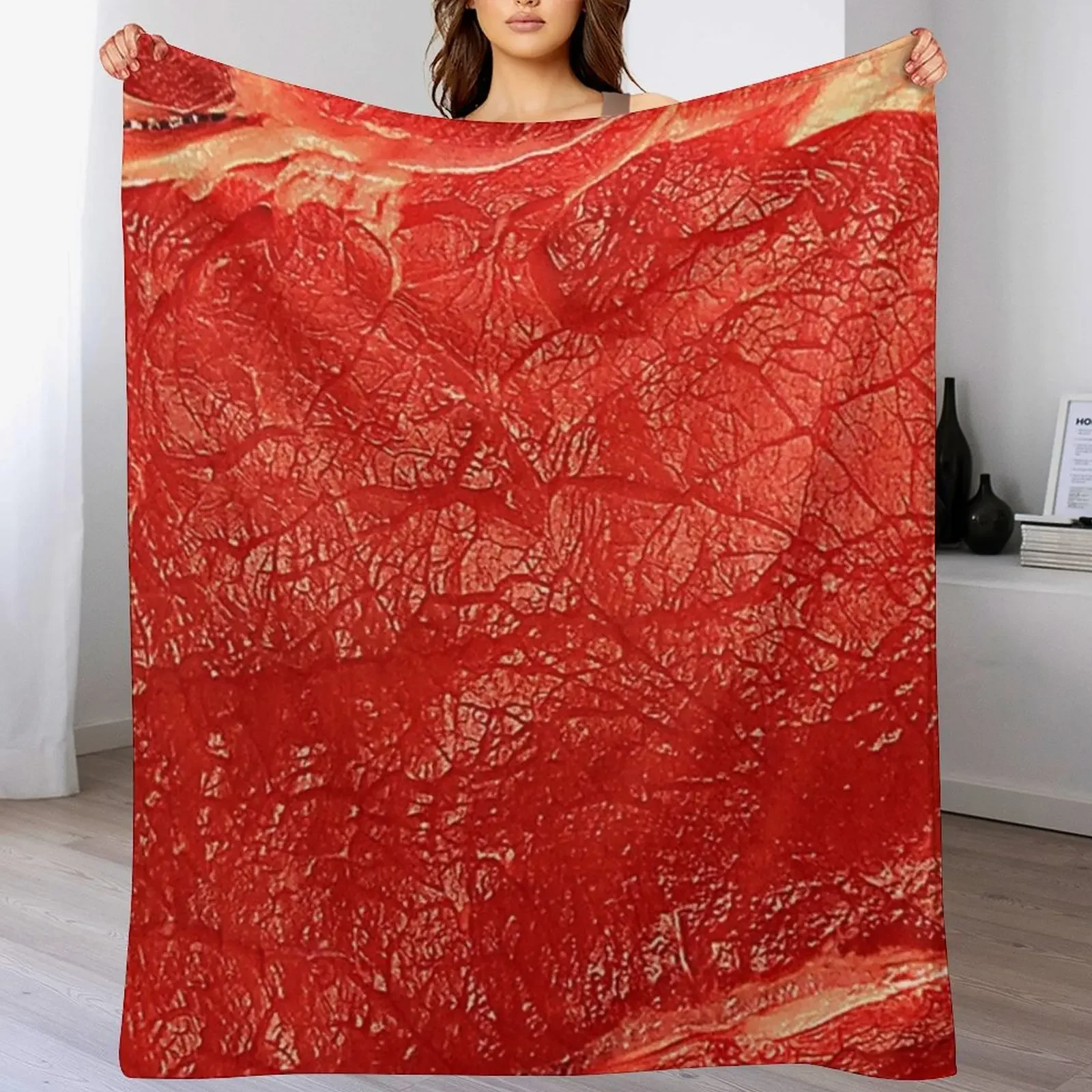 

STEAK 9 Throw Blanket Summer Single Polar Flannel Blankets