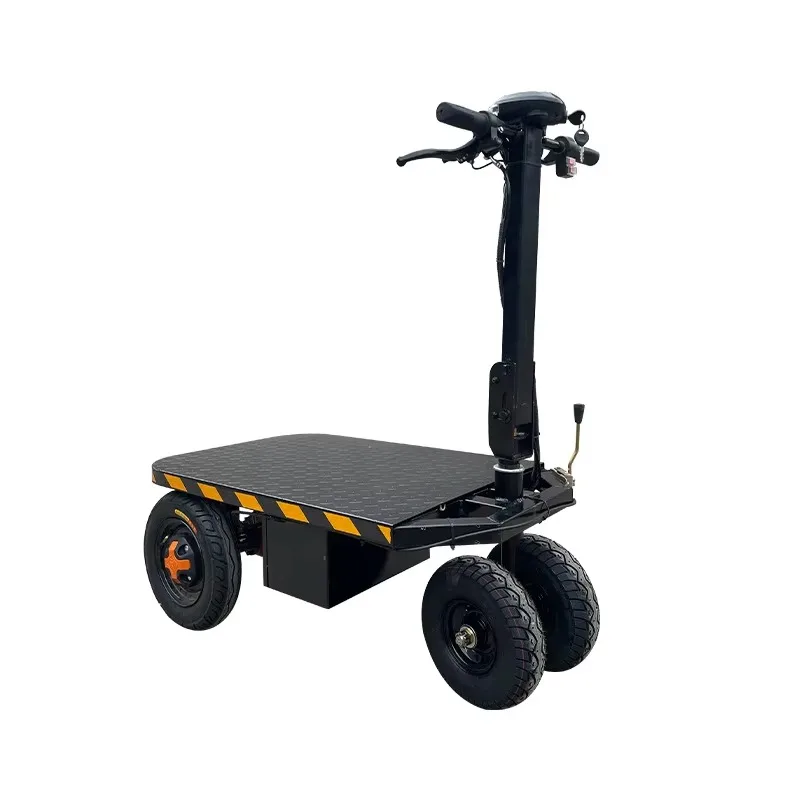 800kg Heavy Duty Electric Trolley Platform Truck Hand Cart Disc Brake For Agriculture Industrial Storage Tools