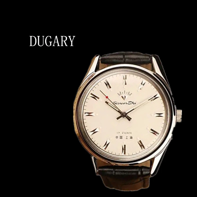 

DUGARY модные механические часы с ручным управлением Шанхайский бренд с бриллиантами для мужчин наручные часы водонепроницаемые светящиеся винтажные Relogio Masculino