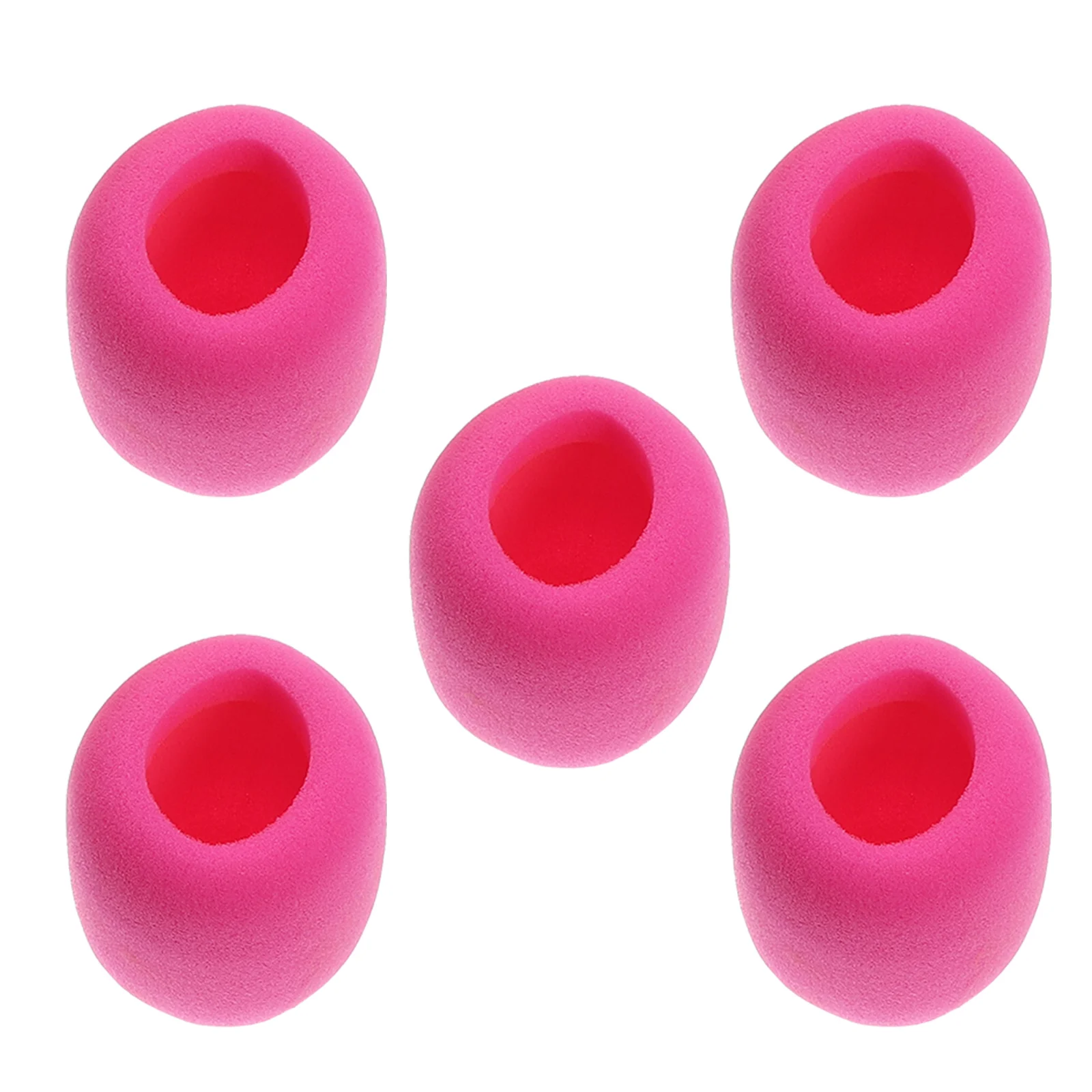 

5pcs Microphone Windshield Sponge Dust Resistant Mic Protectors Elastic Durable For Microphone Accessories Pink Color
