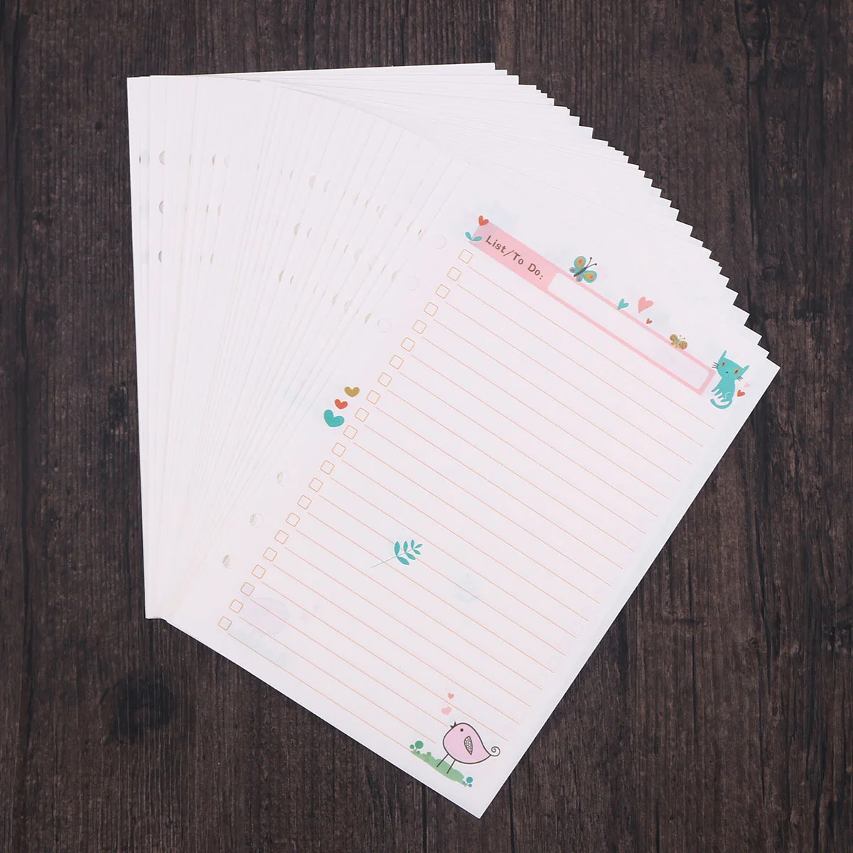 1 قطعة استبدال حساب اليد الأساسية A5 حجم ورقة فضفاضة عبوة 6 حلقة الموثق متوافق مع سطح أملس ملون للكتابة