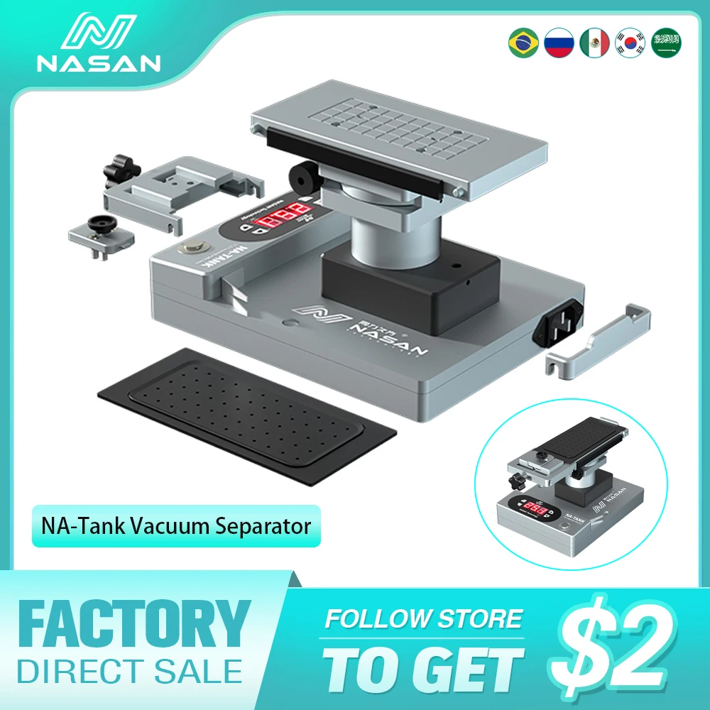 

NASAN NA-Tank LCD Separator Machine 360° Rotation Build-in Pump Vacuum Screen Repair Machine Kit For Smart Phone iPhone Samsung