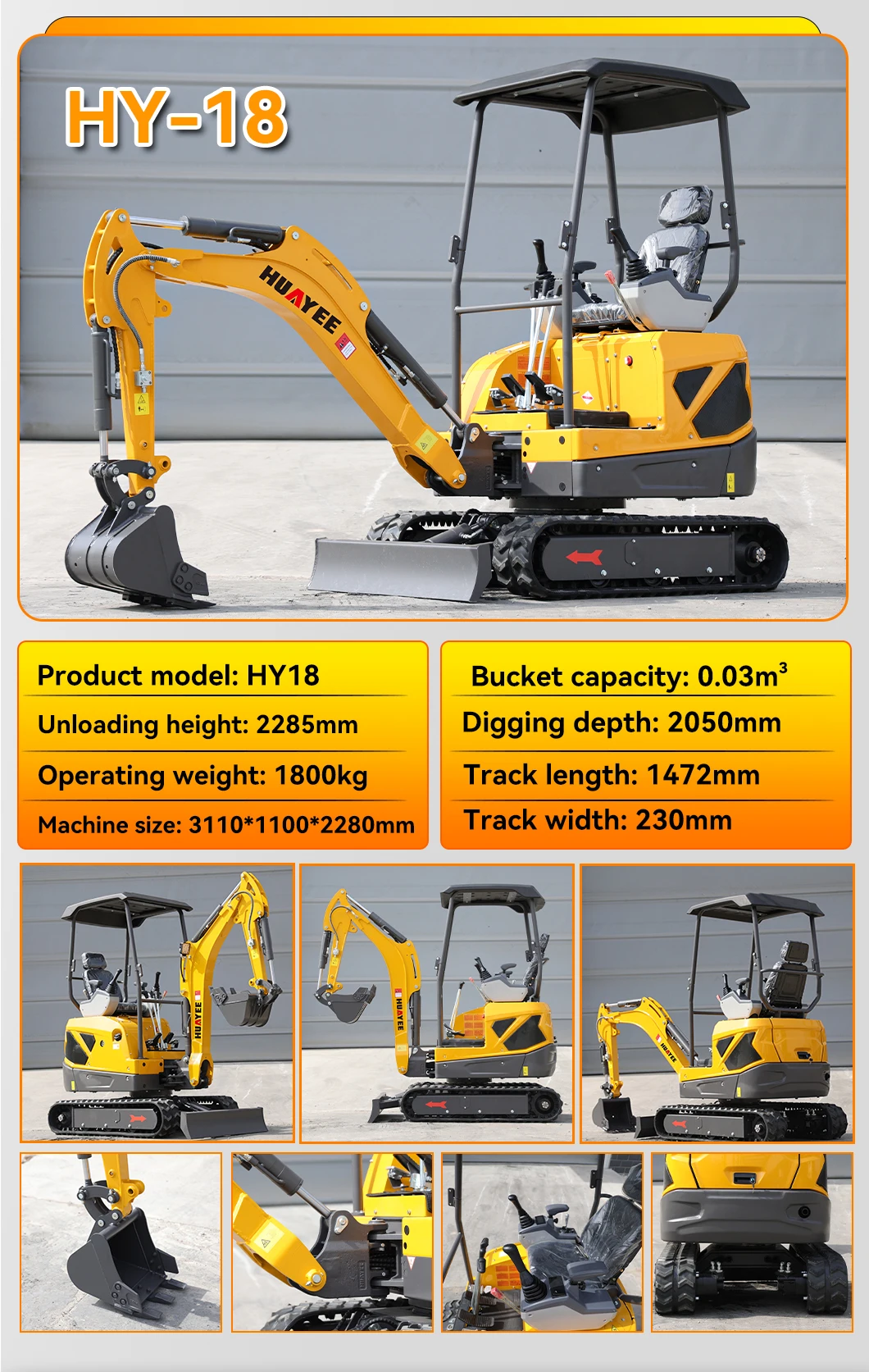 Schnelle Lieferung Mini-Bagger, 3,5-Tonnen-Bagger, Euro 5/EPA anpassbar, geeignet für Heimfarmen, Mini-Bagger, Sonderangebot, Bagger – Detail 9