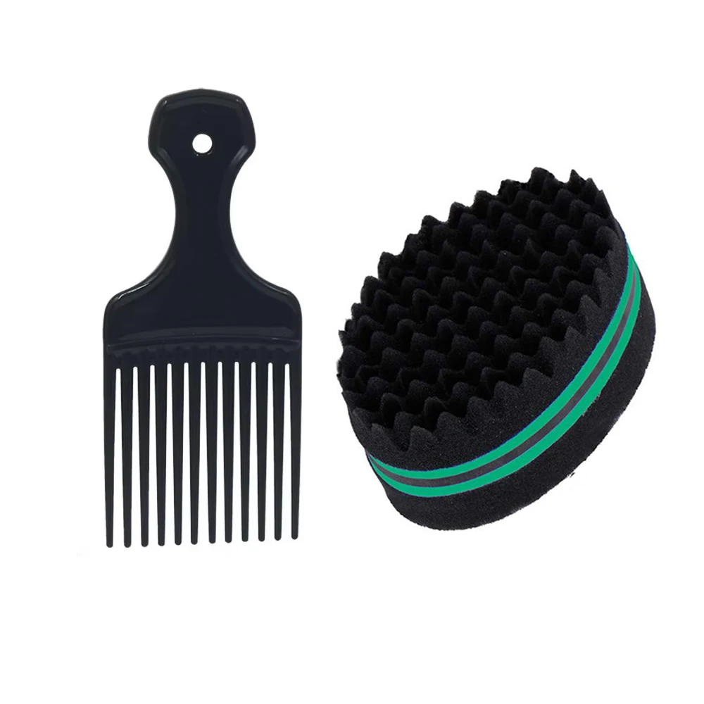 2Pcs Set Afro Curly Hair Sponge Brush