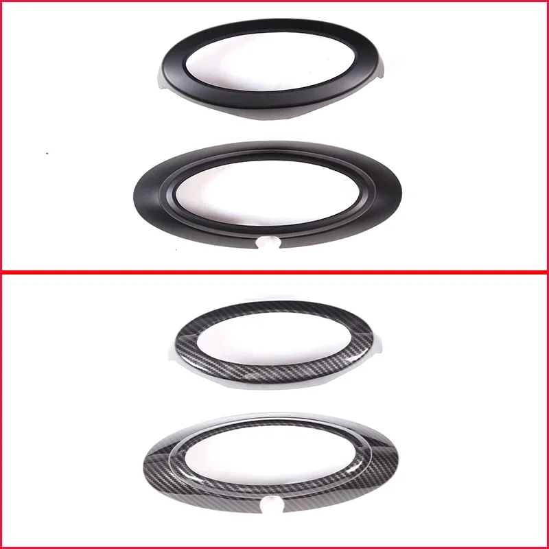 For Ford Maverick 2022+ABS Carbon Fiber/ Black Logo Decoration Ring Front&Rear Cover Car Stickers Accessories Emblem Badge Trim