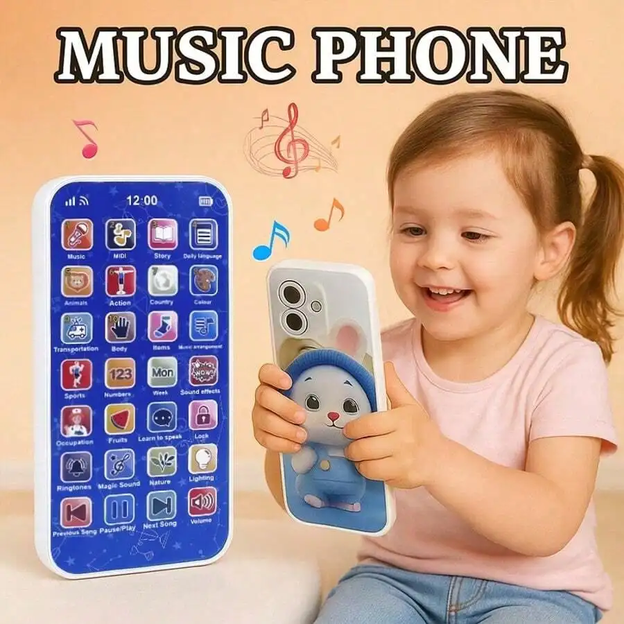 

1pc Children's Educational Multifunctional Learning Phone, Baby Toy With Music, Simulation Phone For Boys And Girls, Holiday Gift