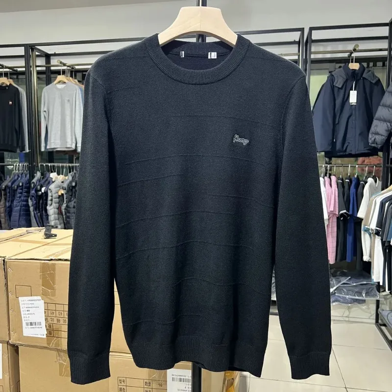 

Round Neck Sweater with Small Embroidery Pullover Youth Slimming Skin-friendly Soft Waxy Sweater Youth