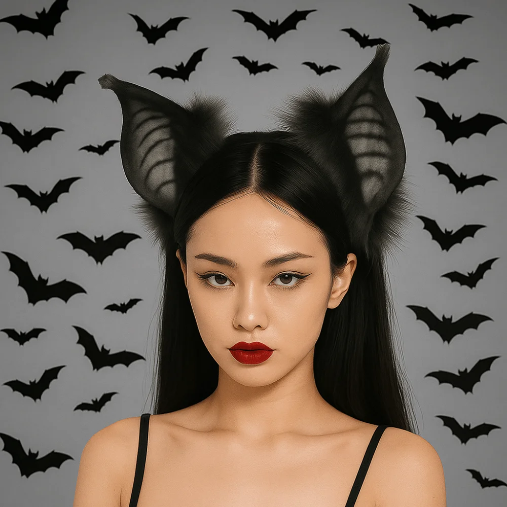 

Casual Bentable Halloween Costume Cosplay Props DIY 3D Bat Wings Transparent Belt Furry Devil's Sweetheart Tail Hallowmas