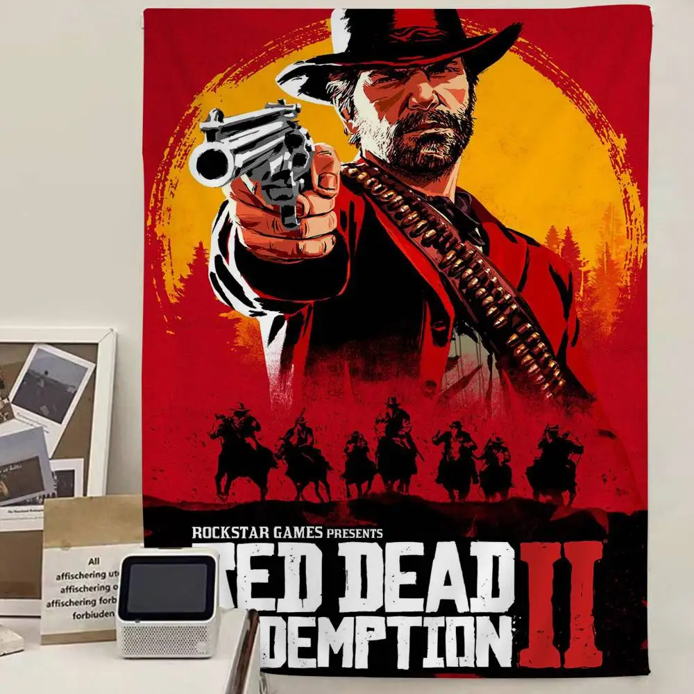 Red Dead Redemption 2 DIY Wall Tapestry for Living Room Home Dorm Decor Wall Art Decor