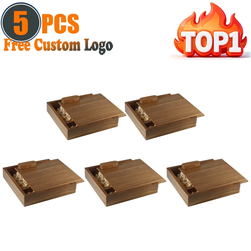 5PCS LOT Natural Wood Box USB Flash Drive 128GB Christmas gifts Pen Drive 64GB Free Logo USB Stick 32GB Designed Wedding Gift