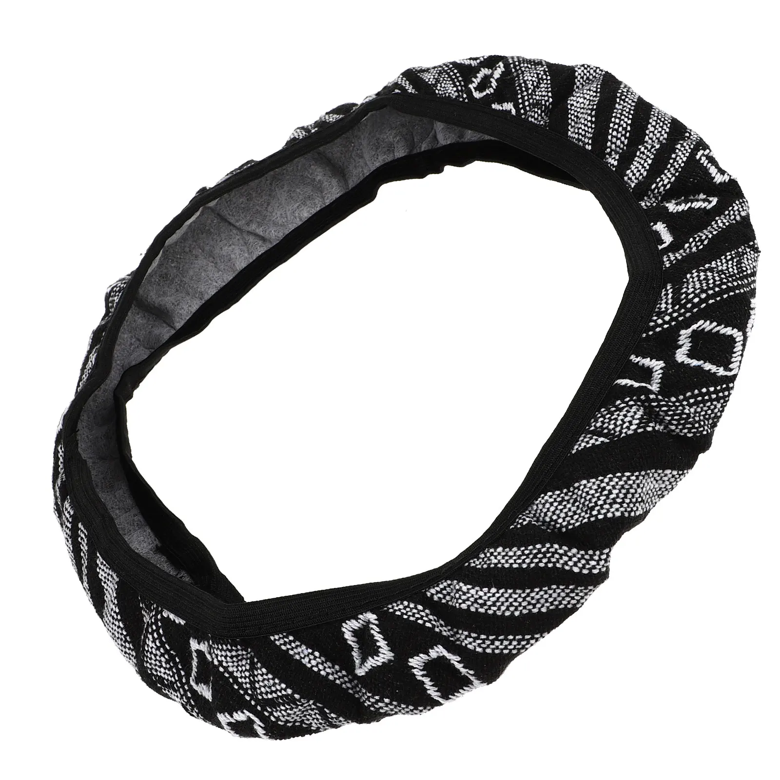 

Steering Wheel Cover Imitation Linen Car Accessories Practical Stylish Design Comfortable Soft Texture Long Service Life Stable