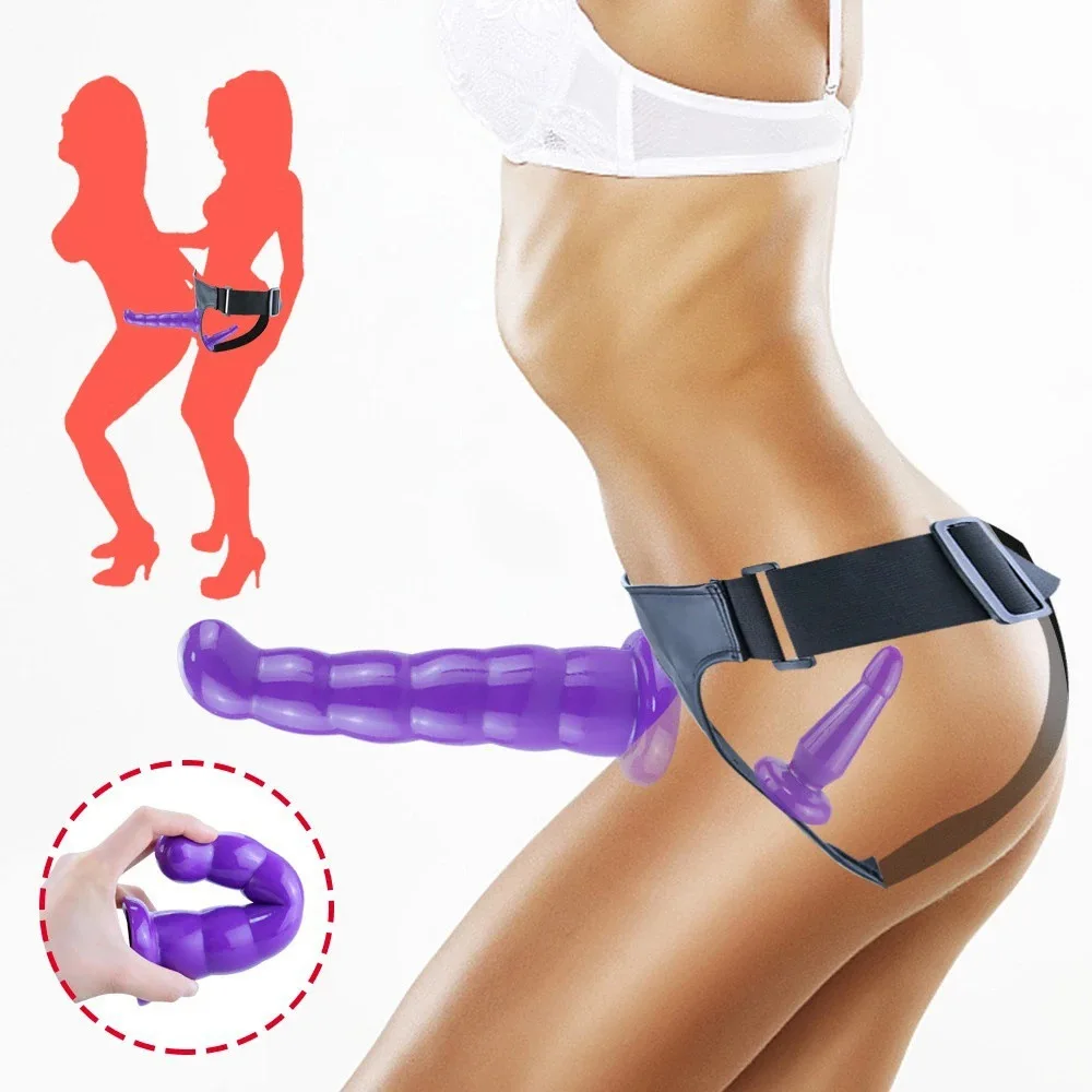 

Lesbian sex machine, wearable dildo dual stimulation sexual products, TPR Material is Safe And Odorless