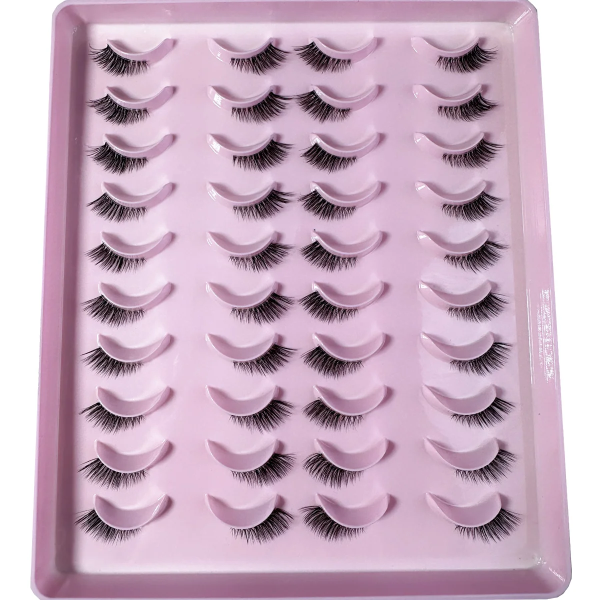 Meia cílios falso vison natural curto olho de gato cílios postiços fofo alado 3d vison raposa cílios maquiagem extensão cílios falso cils