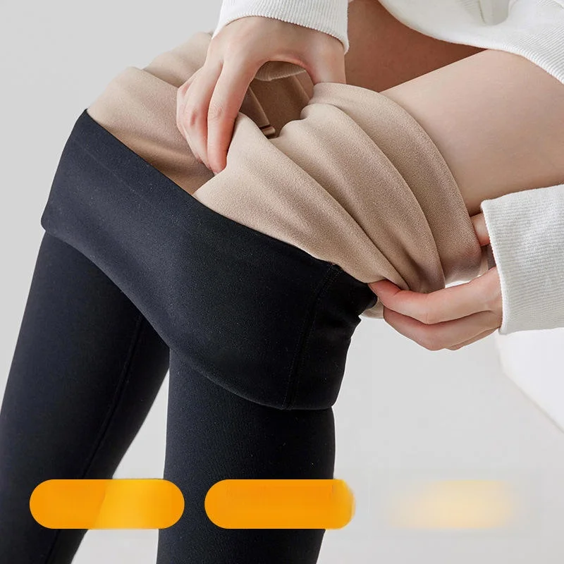 Cintura alta fce forrado calças de yoga feminino ajuste apertado camada base calças arca outono inverno outerwear plus size emagrecimento