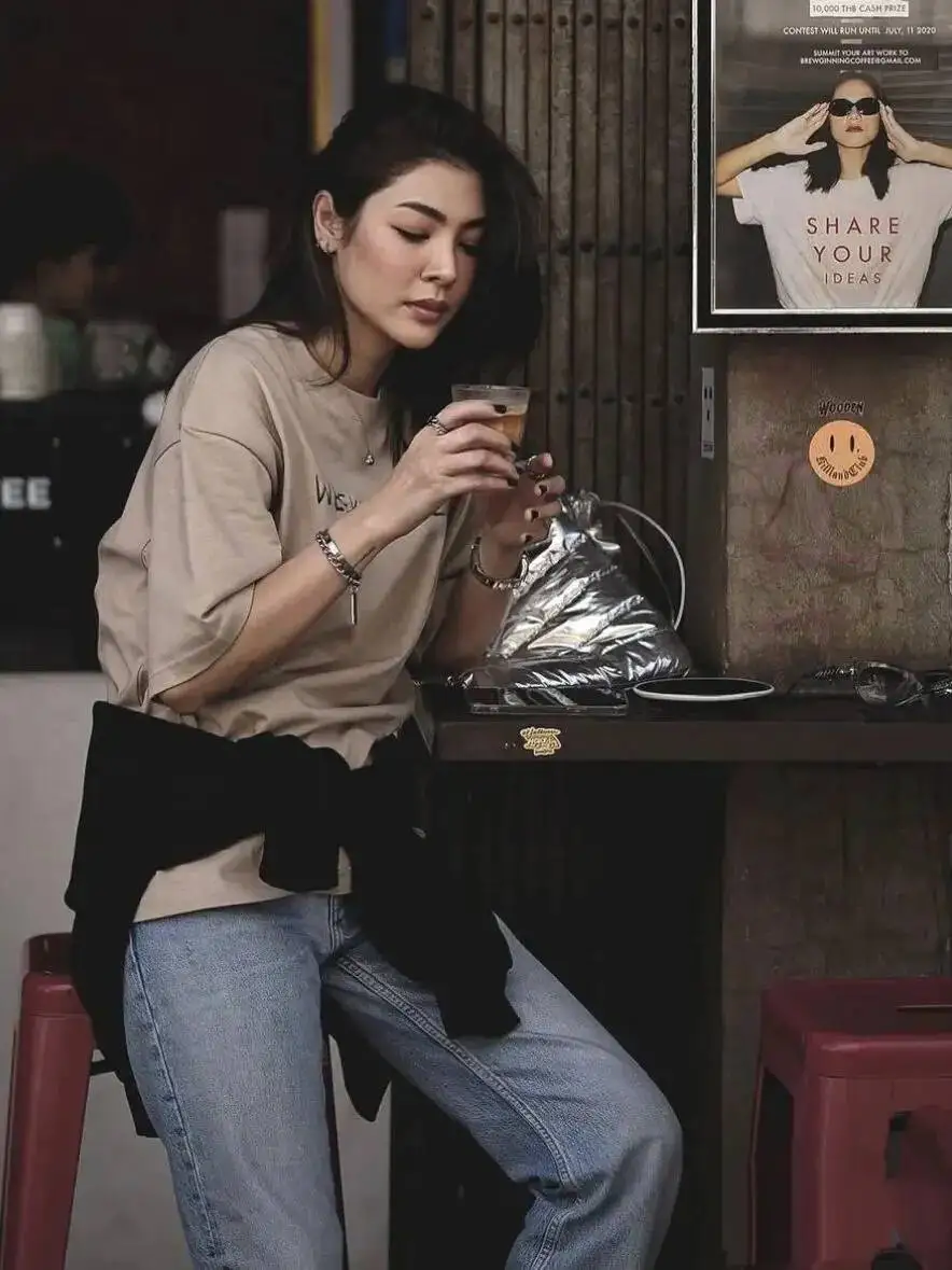 T-pop New Thailand Stars Drama BlankTheSeries fayeyoko faye yoko Costume casual loose student short-sleeved t-shirt Gift