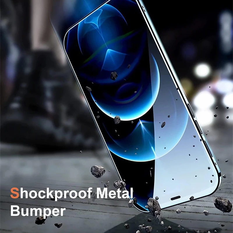 حافظة زجاجية مغناطيسية مزدوجة الجوانب لهاتف آيفون 17 16 15 14 13 12 Pro Max Mini Plus حافظة مضادة للظهور مع واقي للكاميرا