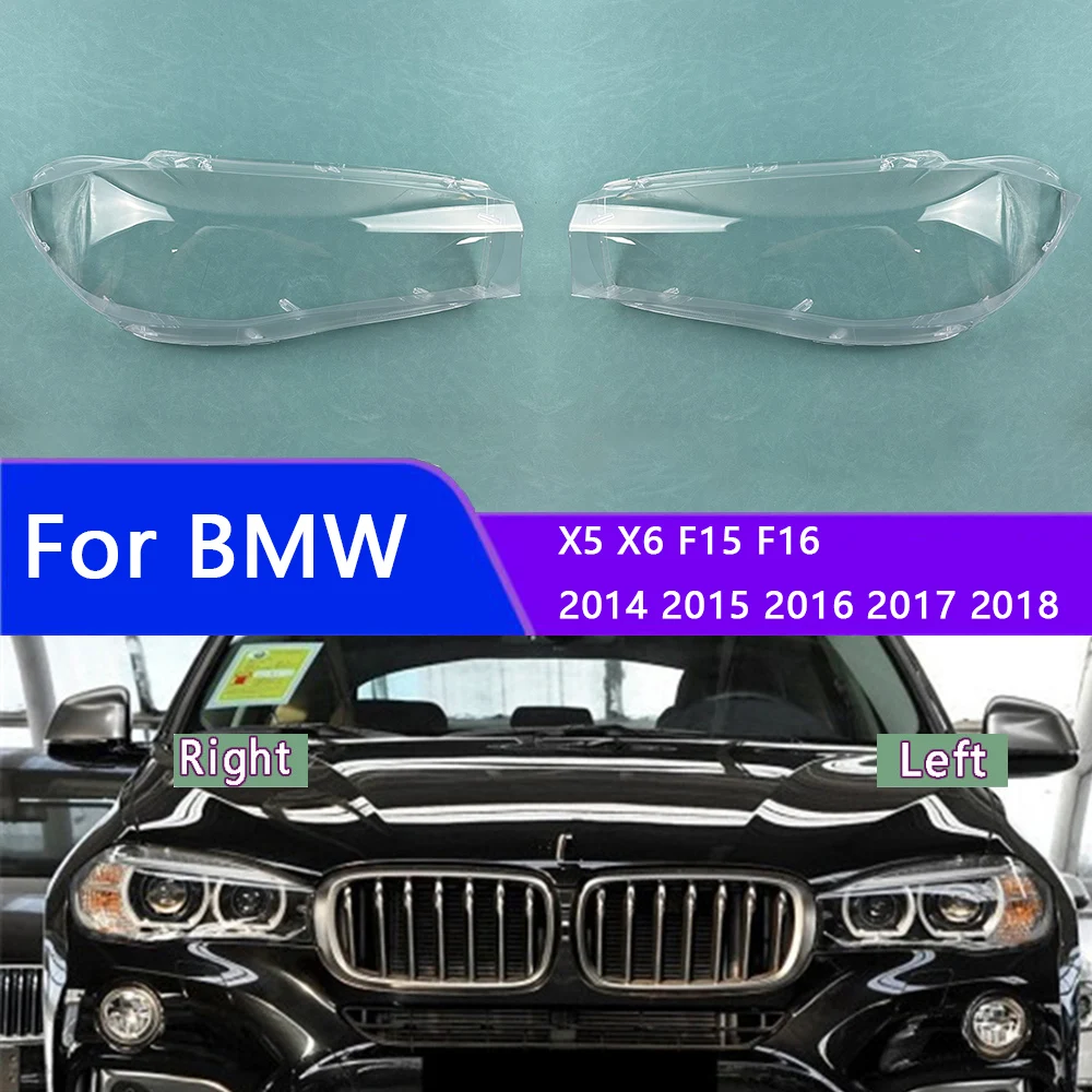 

For BMW X5 X6 F15 F16 2014 2015 2016 2017 2018 Front Headlamp Transparent Cover Lamp Shade Headlight Shell Lampshade Lens Plexig