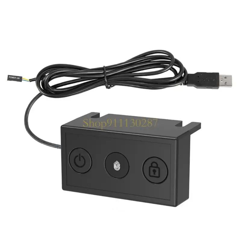 

J1HC Fingerprint Power Button Desktop Power Button External Lock Screen Switches PC