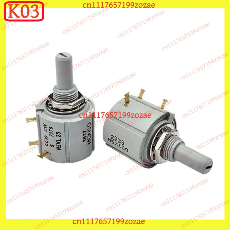 KJ02 S7286 S7276 Multi‑Turn Wire Wound Potentiometer 1PCS R100R‑100K L.25 CCW CW Multi‑coil Adjustable Resistor Accessories
