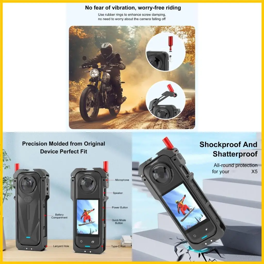 مكافحة قفص القفص المعدني لـ 360 Sports Camera Guard Shell