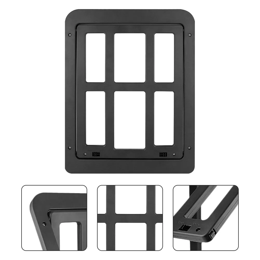 

1Set Premium ABS Pet Door for Cats and Small Dogs Lockable Indoor Screen Install Push Open Self Closing Household Pet