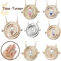 1-10pcs Harried Time Necklace Timer Hourglass 360 Rotatable Potters Cosplay Props Astronomical Time Converter Mother's Day Gift