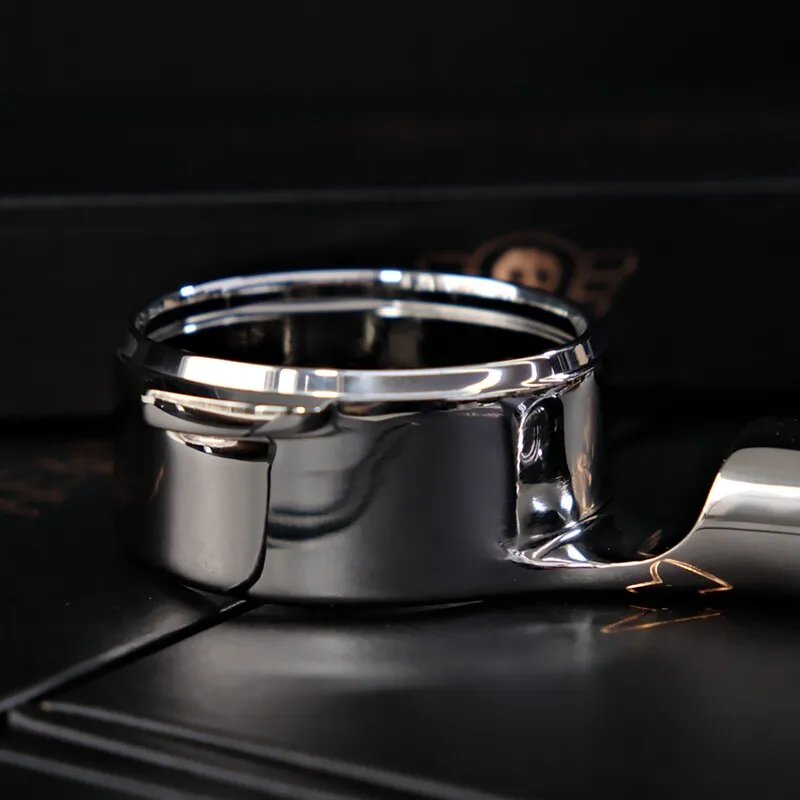 Factory Direct 2026 Top Rated Black Flat Bottomless Coffee Machine Handle Fits E61 Frosted Black