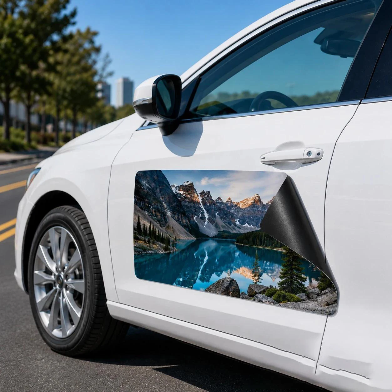 1pc Personalized Custom Magnetic Car Sticker, Photo Logo Text Design, Durable, Waterproof, Sunproof, and Fade-Resistant,