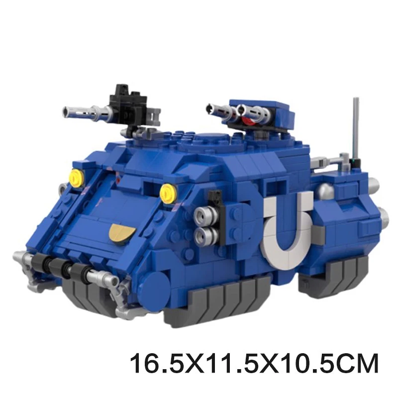 Bricklink MOC Battle Militaire Tank Land Raider Game Robot Redemptor Dreadnought Mecha Warrior Sets Bouwstenen Kid Speelgoed Gift - afbeelding 1