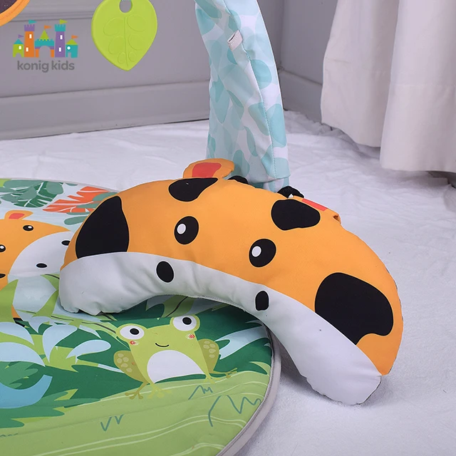 Konig Kids 3 in 1 Soft Baby Play Gym Lay to Sit-Up Animal Infant With Pillow Activity Center For Newborns baby activity gym