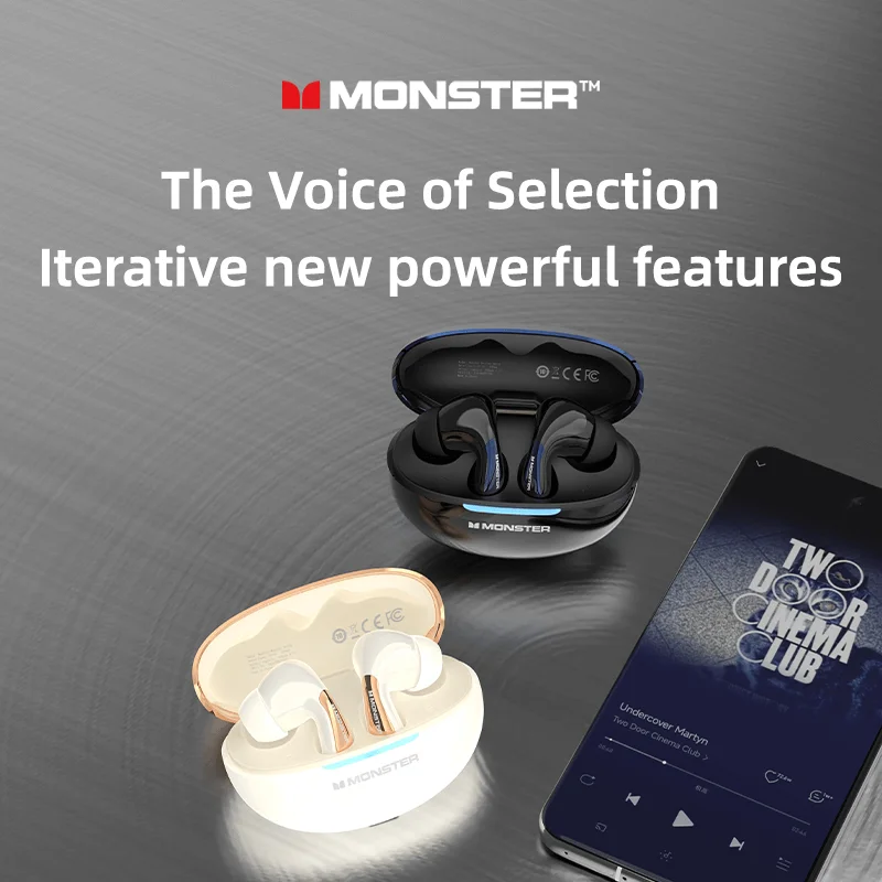 Monster MQT36 TWS Bluetooth Earphones Long Standby In Ear Earphones HIFI Stereo Music Earphones Waterproof Sports Earphones Gami