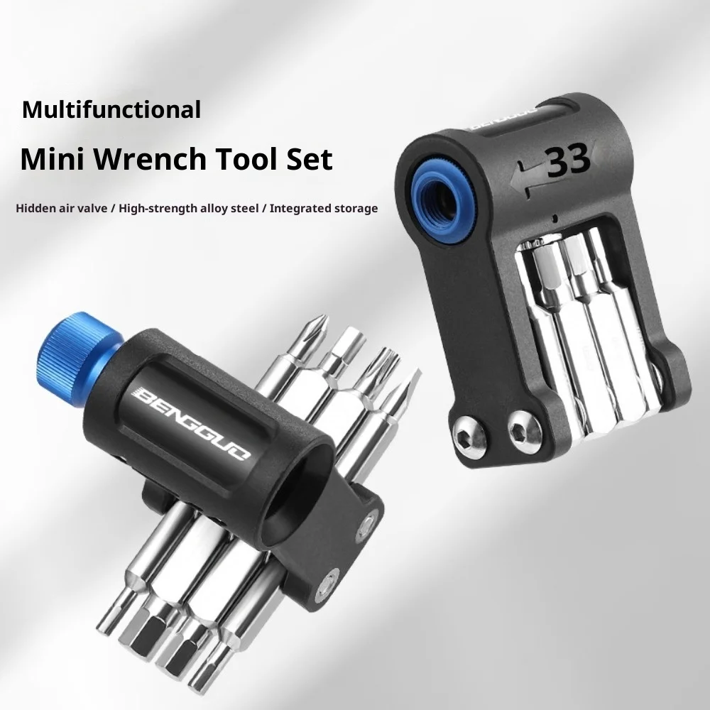 

Bicycle Repair Tool CO2 Bike Fast Inflator Bicycle Multi-Function Tool Lightweight Design Aluminum Alloy Cycling Accessories