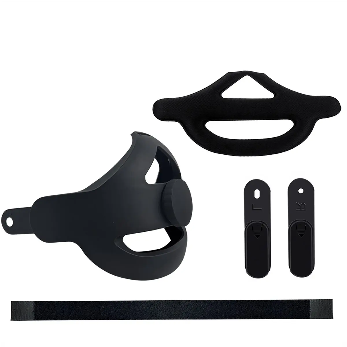 Fashion VR Headset Strap for 3 Adjustable Enhanced Head Cushion Wearing Head Strap for 3-Black