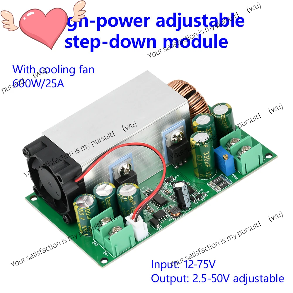 For 600W 25A DC Adjustable Buck Module DC12V-75V to DC5/19/21/24/48V