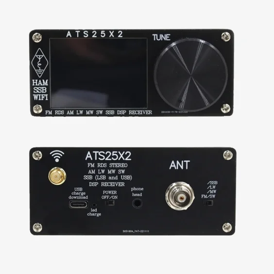 ATS25X2 All Band Radio FM LW MW SSB Stereo Radio Si4732 Chip Digital Radio APP Network WIFI Configuratio with Spectrum Scanning