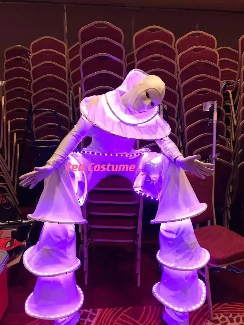 

Stage costumes performance art gogo clown led luminous clothing props bar stilts