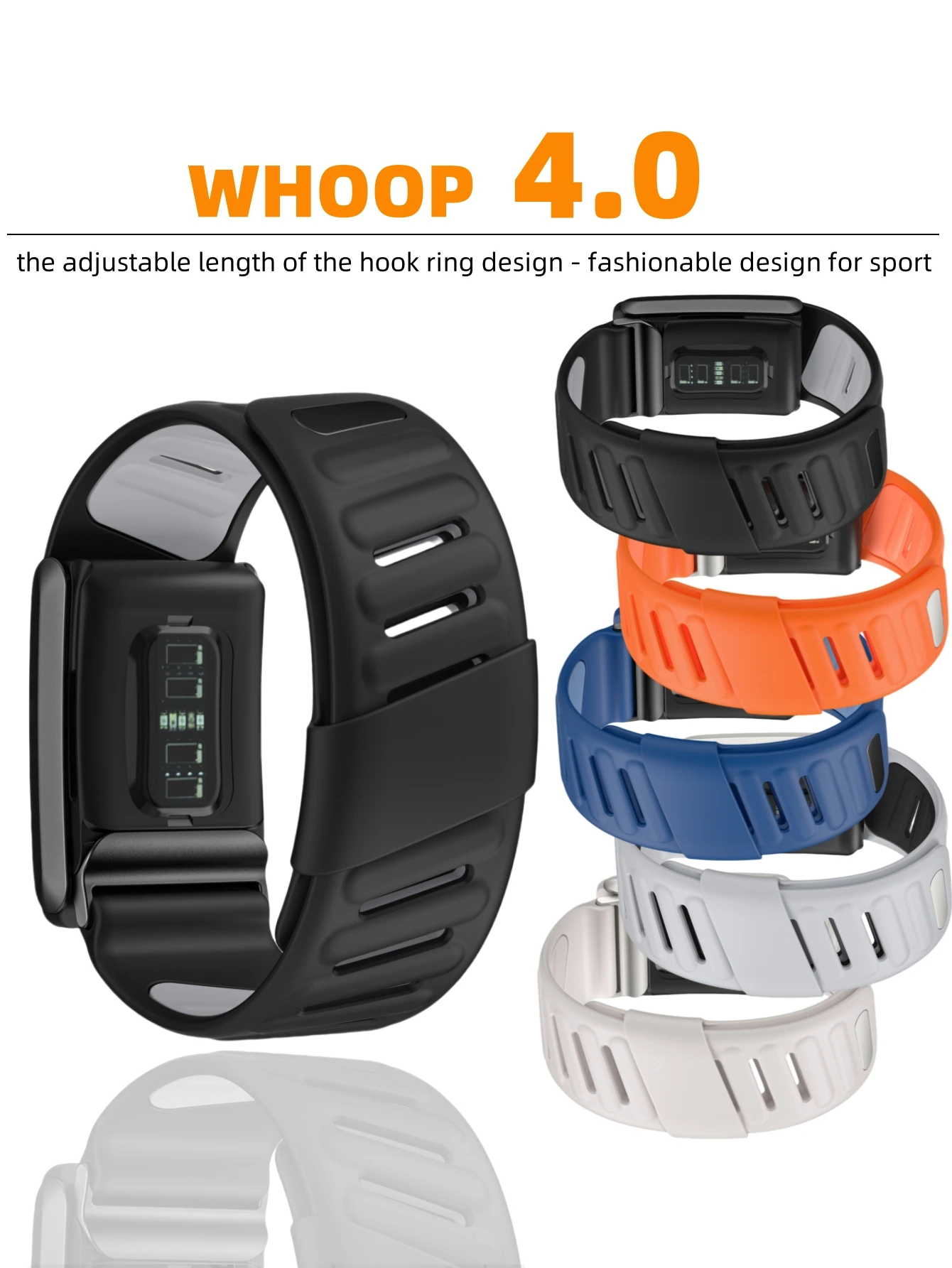 Soft Sport Wrist Band Sweatproof Silicone Watch Band Wear Resist Silicone Wristband Strap for WHOOP 4.0 Watch Accessories
