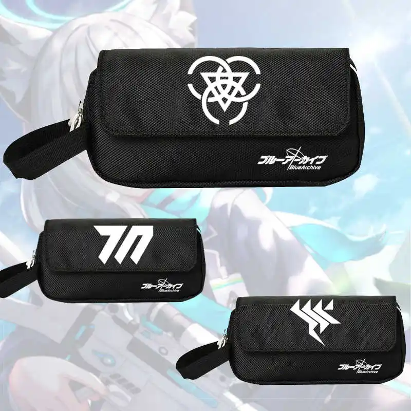 Game Blue Archive Pencil Case Takanashi Hoshino Black Pen Bag Cosplay Student Cartoon Storage Bags Large Pencil Box Xmas Gifts