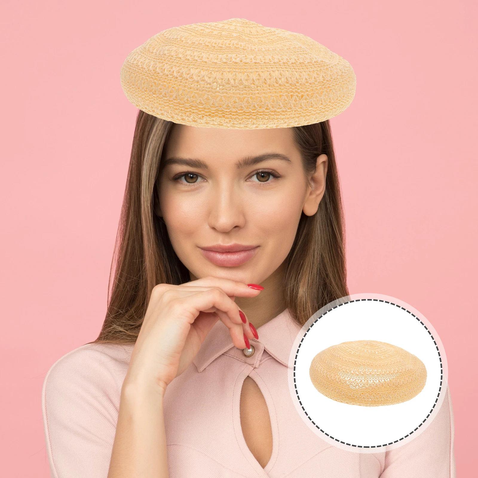 

Straw Women Korean Beret Hat Vacation Travel Summer Summer Beret Hat Spring Woven Cotton Linen Comfort Fashion Hats