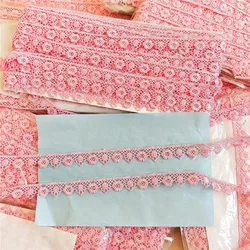 15Yards 1.3cm Wide Shiny Gradient Pink Flower Hollow Venise Diy Venice Lace Clothing Accessories Of Various Garment,Bra.Skirt