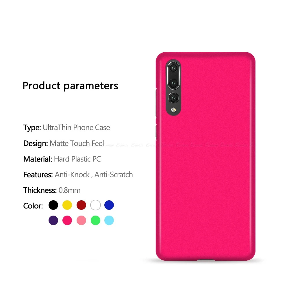 UltraThin Matte Hard PC Plastic Phone Case For HuaWei P60 P50 P40 P30 P20 Pro Plus Lite 5G E XL Frosted Back Cover